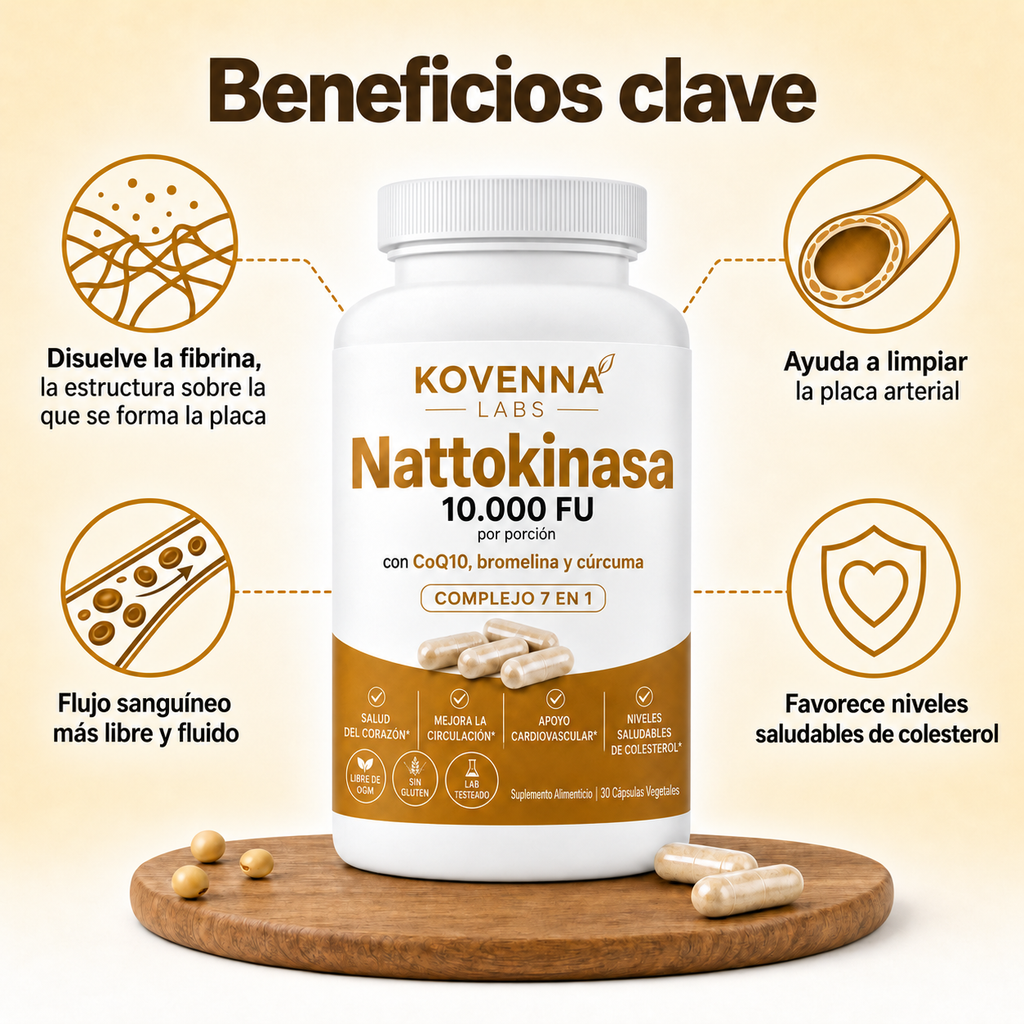 Nattokinasa Máxima Potencia 10.000 FU — Apoyo Circulatorio