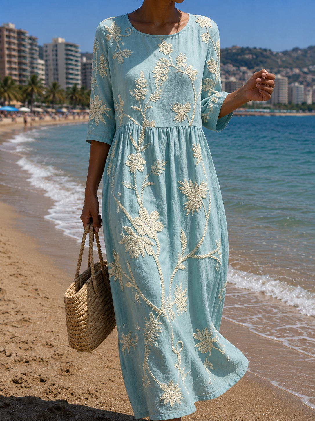 Vestido casual con estampado floral