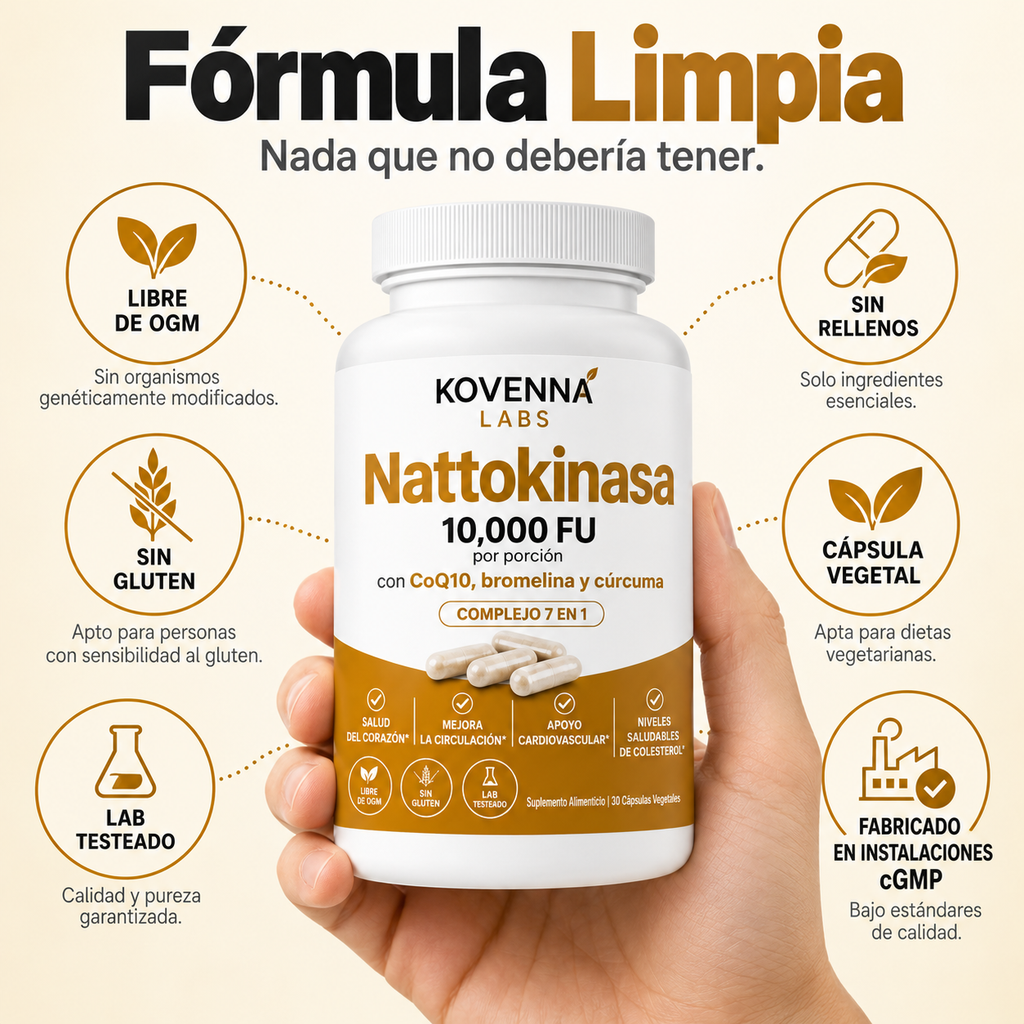 Nattokinasa Máxima Potencia 10.000 FU — Apoyo Circulatorio