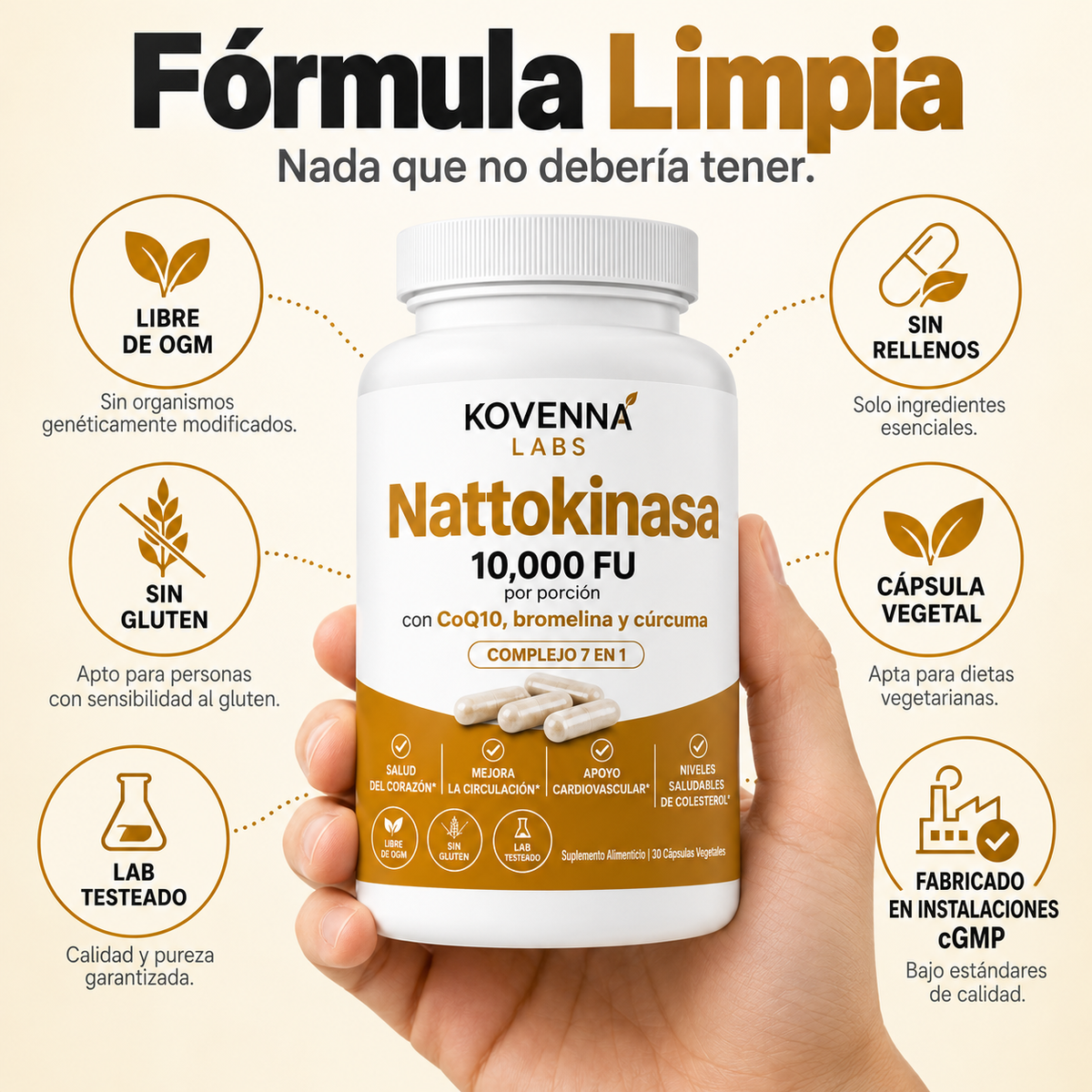 Nattokinasa Máxima Potencia 10.000 FU — Apoyo Circulatorio