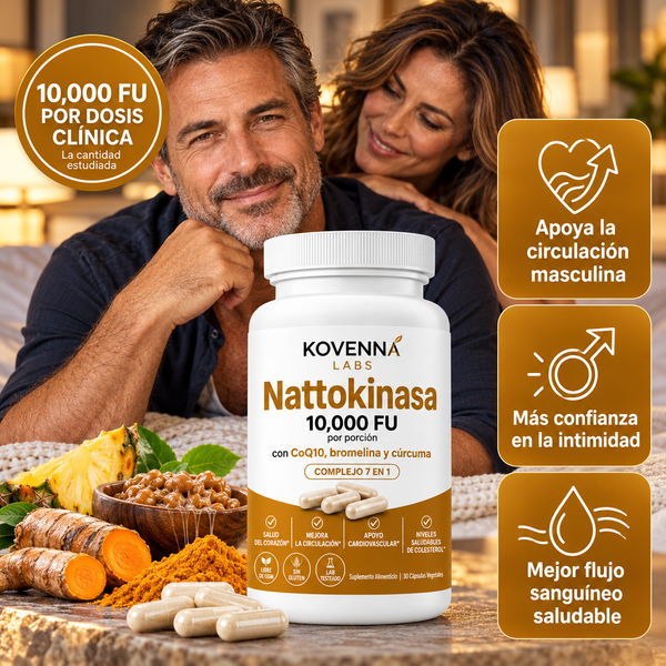 Nattokinasa Máxima Potencia 10.000 FU — Mejora tus erecciones
