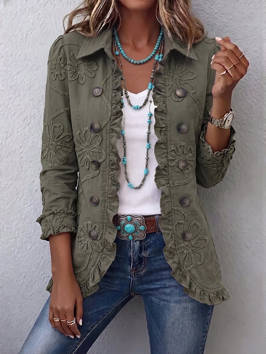 Assunta | Chaqueta Bordada con Volantes