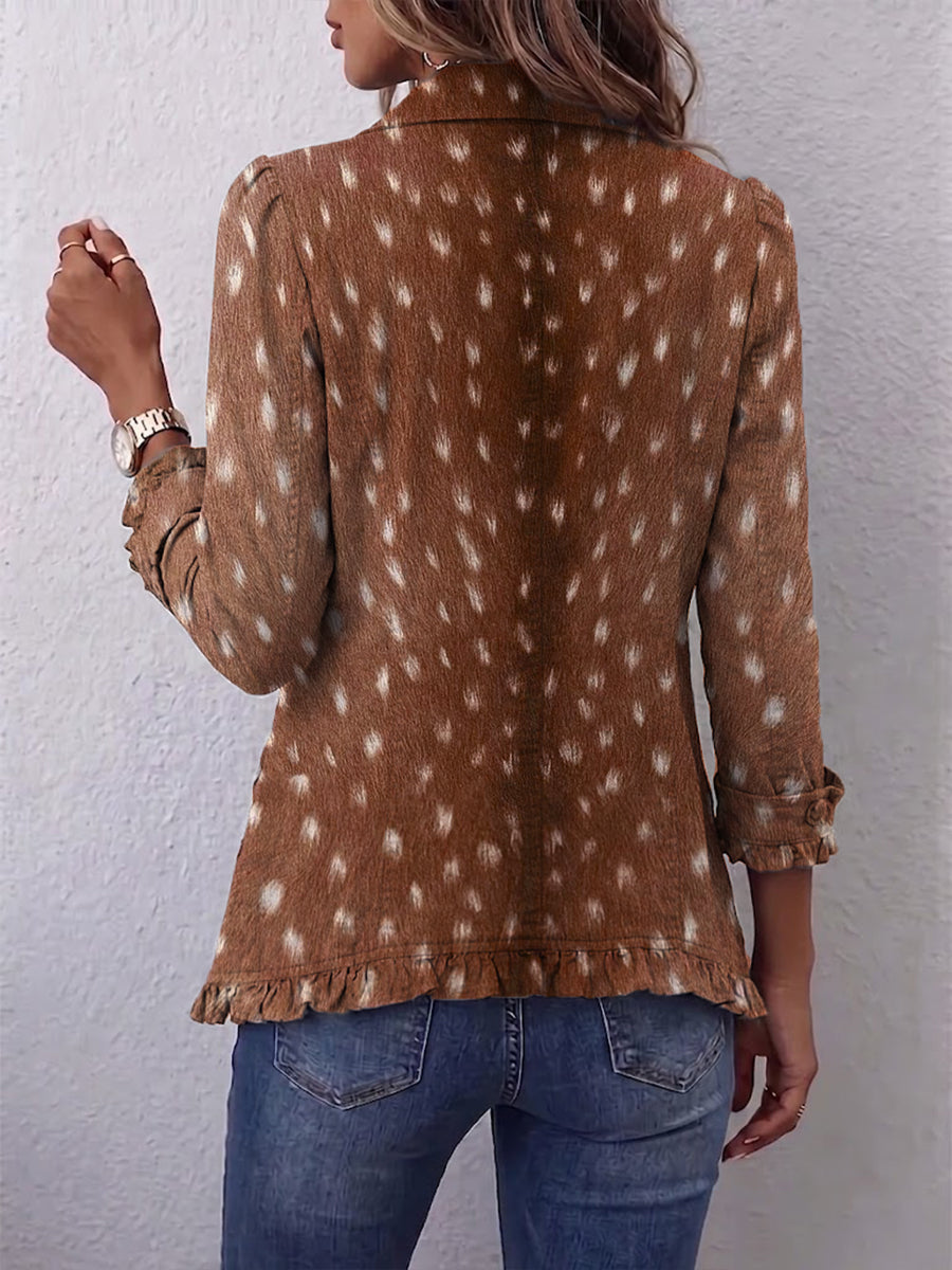Pasqualina | Chaqueta Animal Print con Volantes