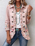 Maddalena | Chaqueta Floral con Volantes y Botones