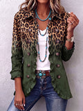 Nunzia | Blazer Leopardo Verde con Volantes