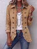 Palmira | Chaqueta Estampada en Relieve con Volantes