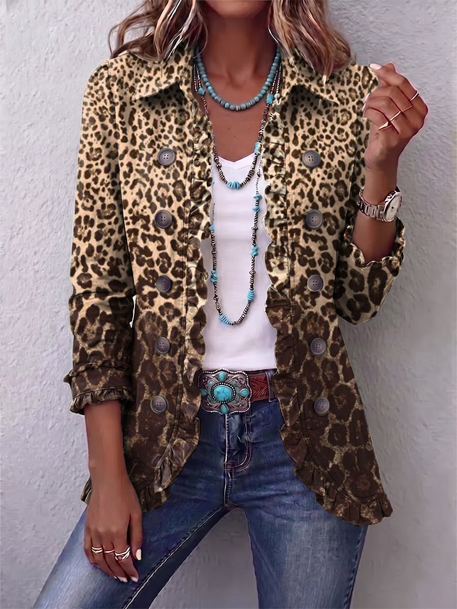Gina | Chaqueta Leopardo con Volantes
